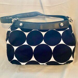 Thirty One Suite Skirt Purse Black with Big Dot Skirt Cover